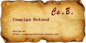 Csepiga Botond névjegykártya